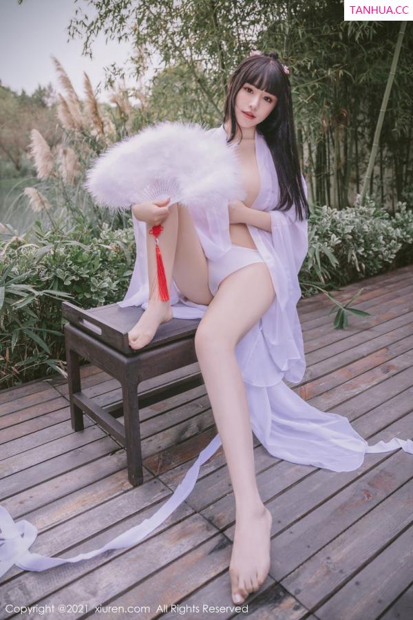 朱可 barbie可儿 洁白迷人朱可儿 薄纱古风外拍系列第38张图片
